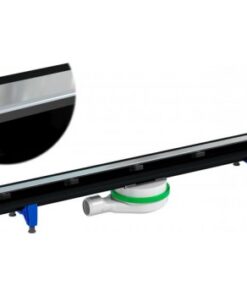 Комплект Prevex : лінійний обрізній жолоб EASY LINE CLASSIC 350-1070мм, хромована обрізна решітка 280-1000 мм